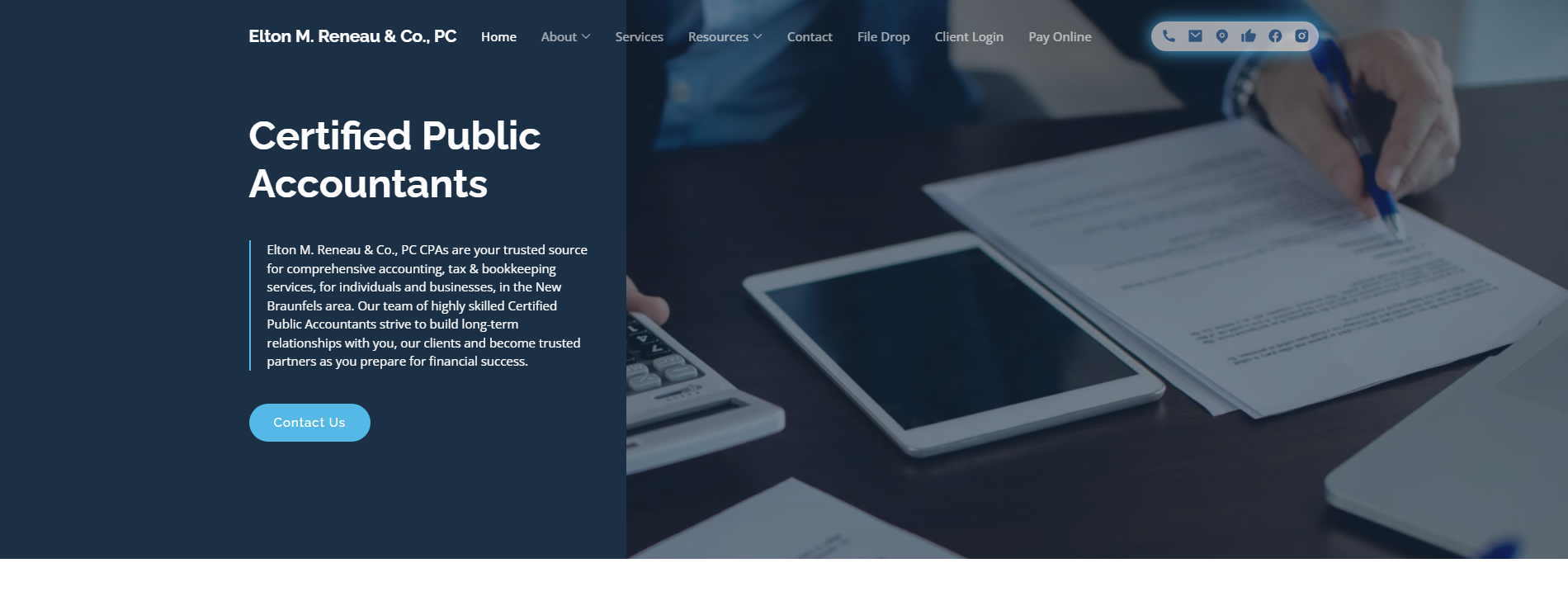 Reneau & Co. website preview